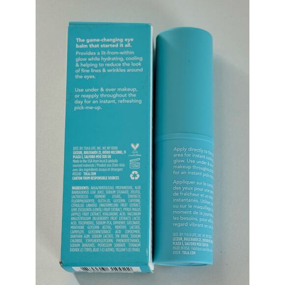 TULA Skincare Glow + Get It Cooling & Brightening Eye Balm 0.35oz / 10g ~ NEW - Picture 3 of 3